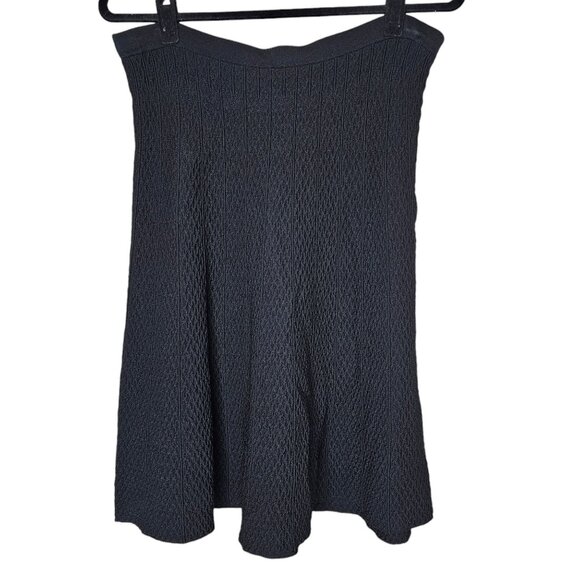 CAbi Dresses & Skirts - Cabi Medium Black Amelie Stretch High Waist Knee Length Textured Knit Skirt 214